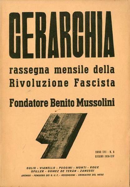 Gerarchia, a. XVI, n. 6 (giugno 1936). Rassegna mensile della …