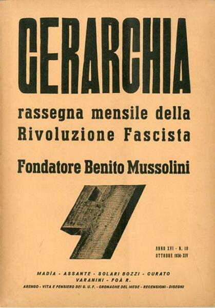 Gerarchia, a. XVI, n. 10 (ottobre 1936). Rassegna mensile della …