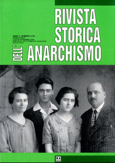 Rivista storica dell'anarchismo. A. 7, N. 2, LUG.-DIC. 2000.