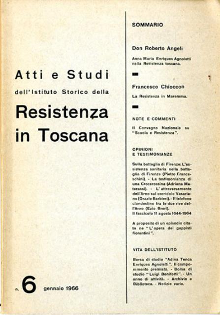 Atti e studi dell'Istituto storico della Resistenza in Toscana, n. …