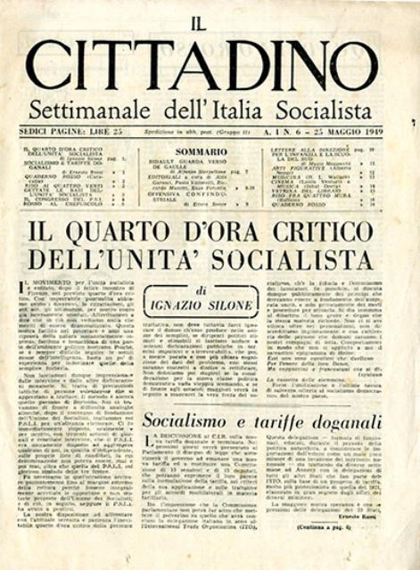 Il cittadino : settimanale dell'Italia socialista, nn. sparsi 1949.