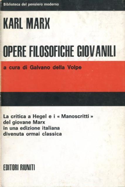 Opere filosofiche giovanili.