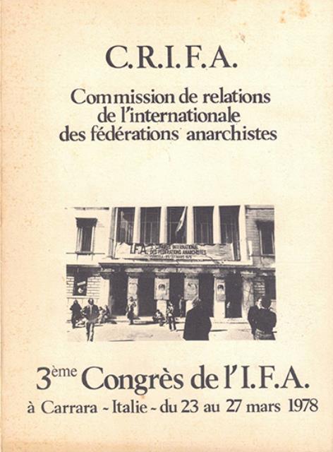 Troisieme congres de l'I.F.A. Carrara (Italie) du 23 au 27 …