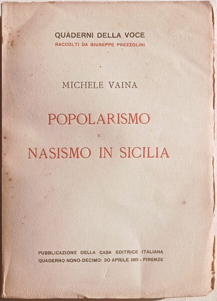 Popolarismo e nasismo in Sicilia.