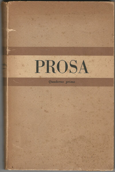 PROSA. Quaderni internazionali a cura di Gianna Manzini.