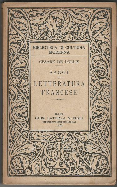 Saggi di letteratura francese.