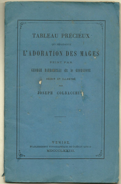 Tableau précieux qui représente l'adoration des Mages peint par George …