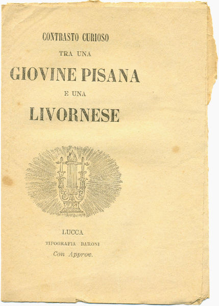 Contrasto curioso tra una giovine pisana e una livornese.