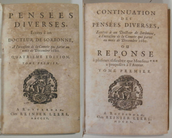 Pensées diverses, ecrites à un docteur de Sorbonne, a l'occasion …