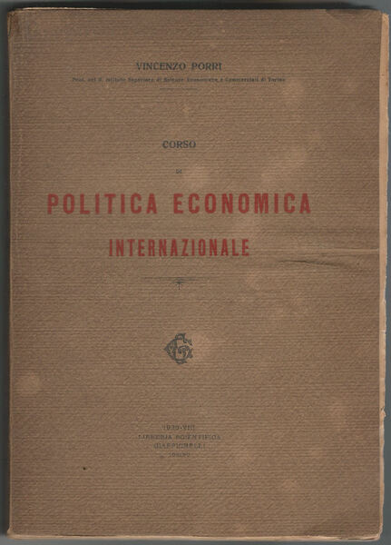 Corso di politica economica internazionale.