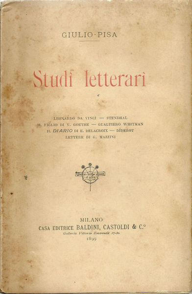 Studi letterari.