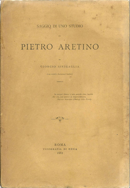 Saggio di uno studio su Pietro Aretino .