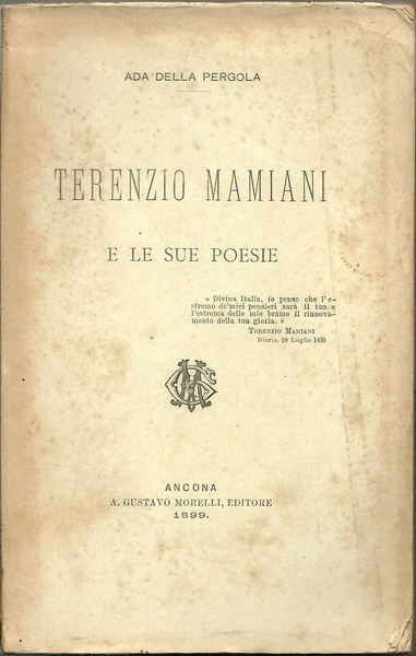 Terenzio Mamiani e le sue poesie.