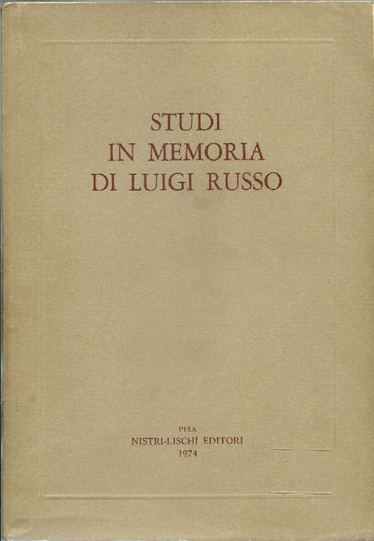 Studi in memoria di Luigi Russo.