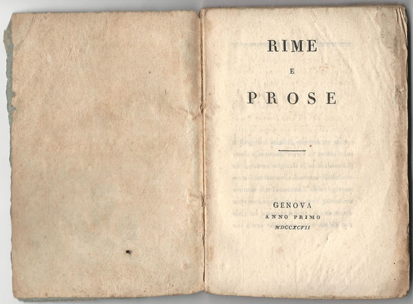 Rime e prose.