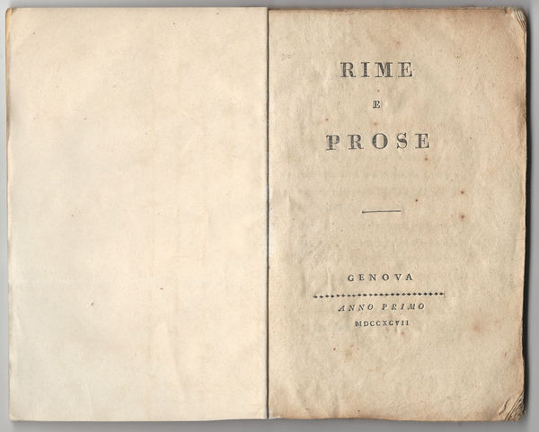 Rime e prose.