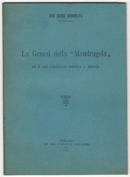 La Genesi della "Mandragola" e il suo contenuto estetico e …