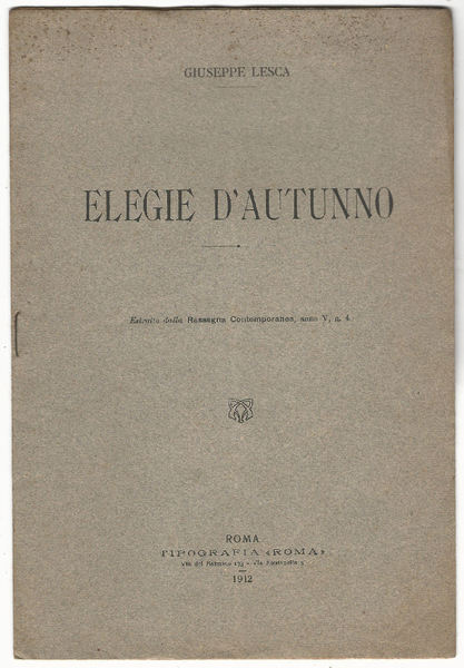 Elegie d'autunno.