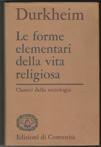 Le forme elementari della vita religiosa.