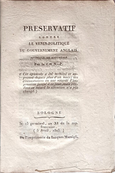 Préservatif contre le venin-politique du gouvernement anglais.