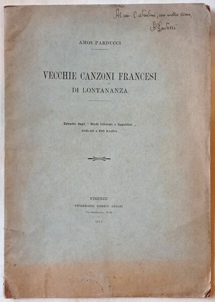 Vecchie canzoni francesi di lontananza.