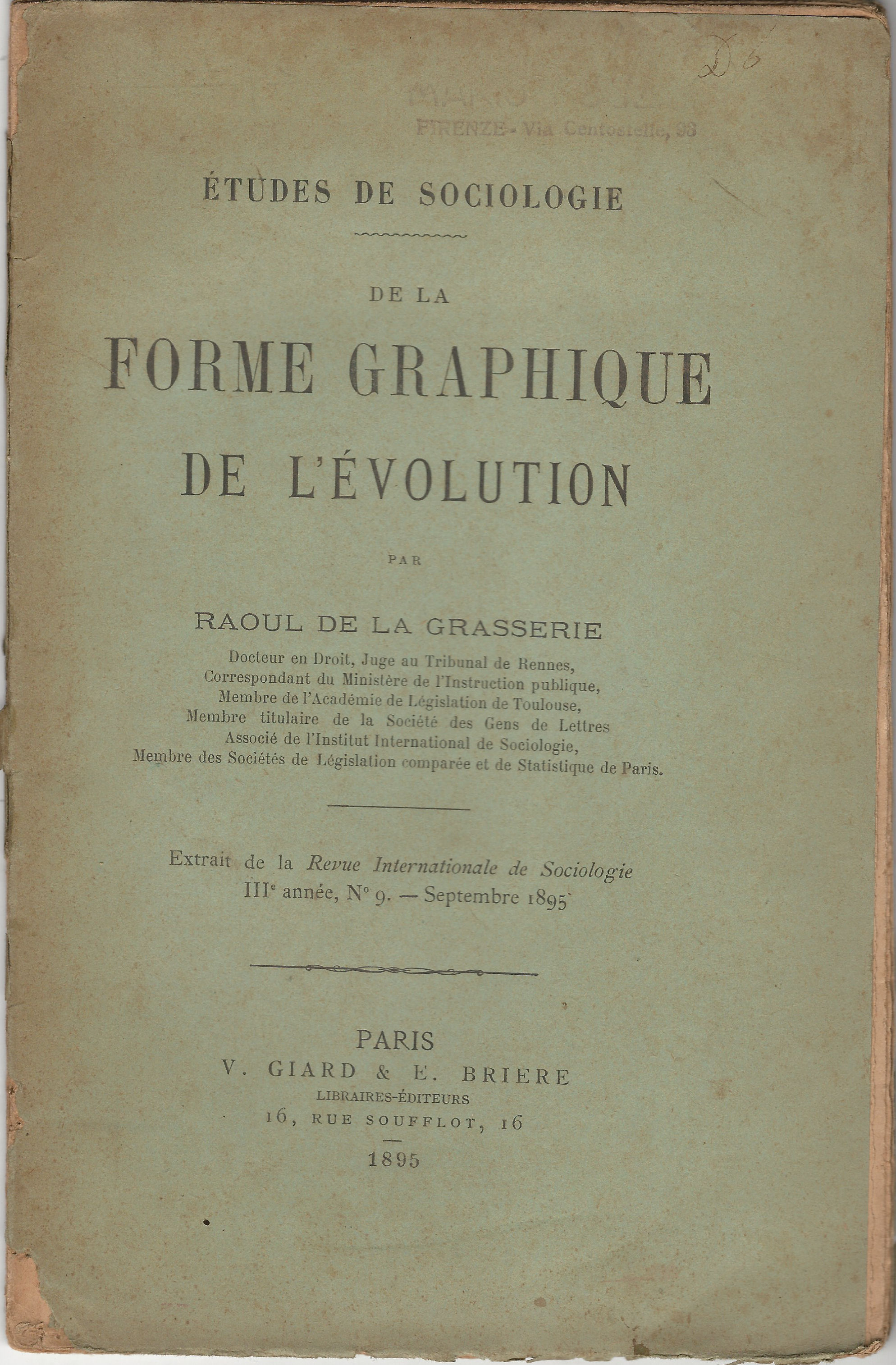 De la forme graphique de l'évolution.