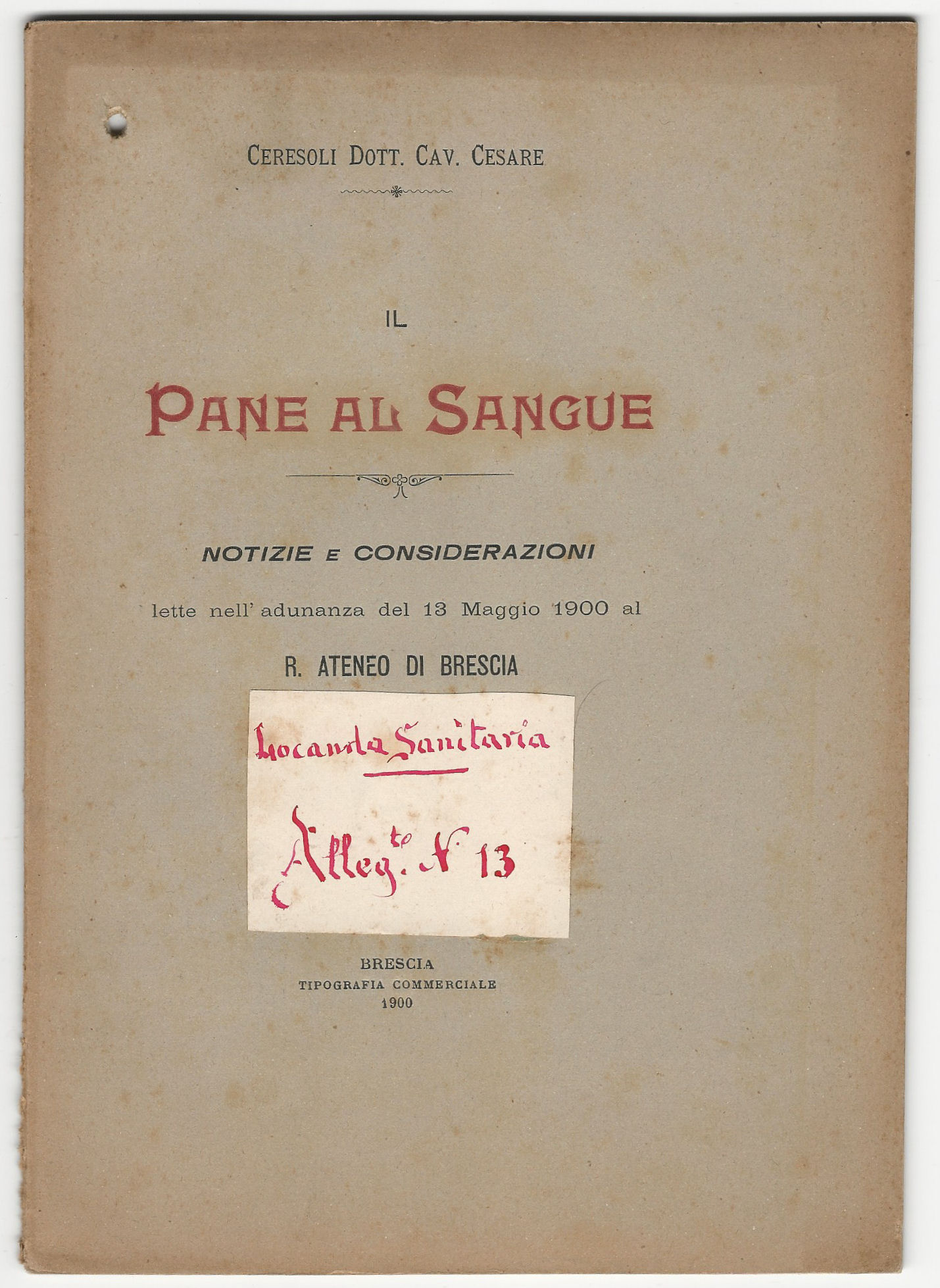 Il pane al sangue.