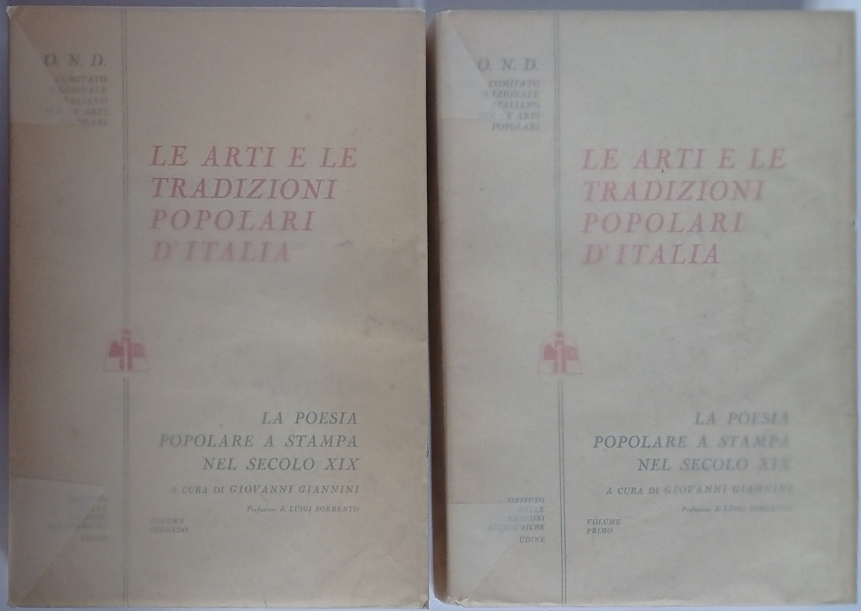 Le arti e le tradizioni popolari d'Italia. La poesia popolare …