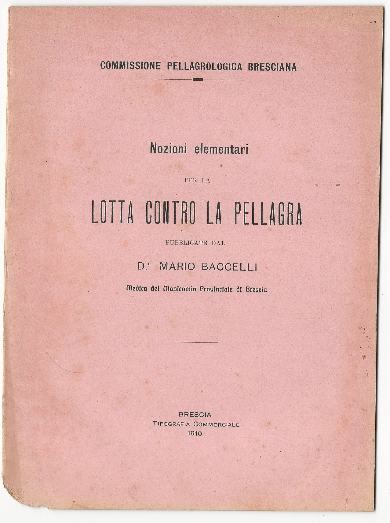 Nozioni elementari per la lotta contro la pellagra.