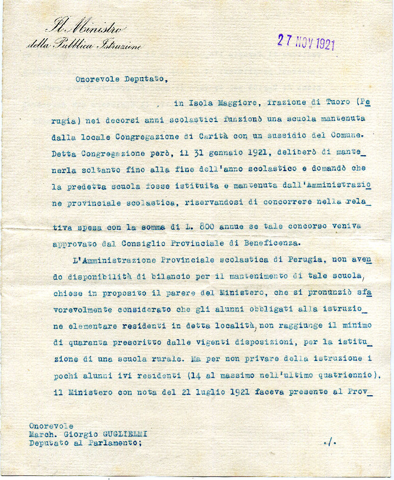 Professore di fisica all'università, senatore dal 1920, ministro della pubblica …