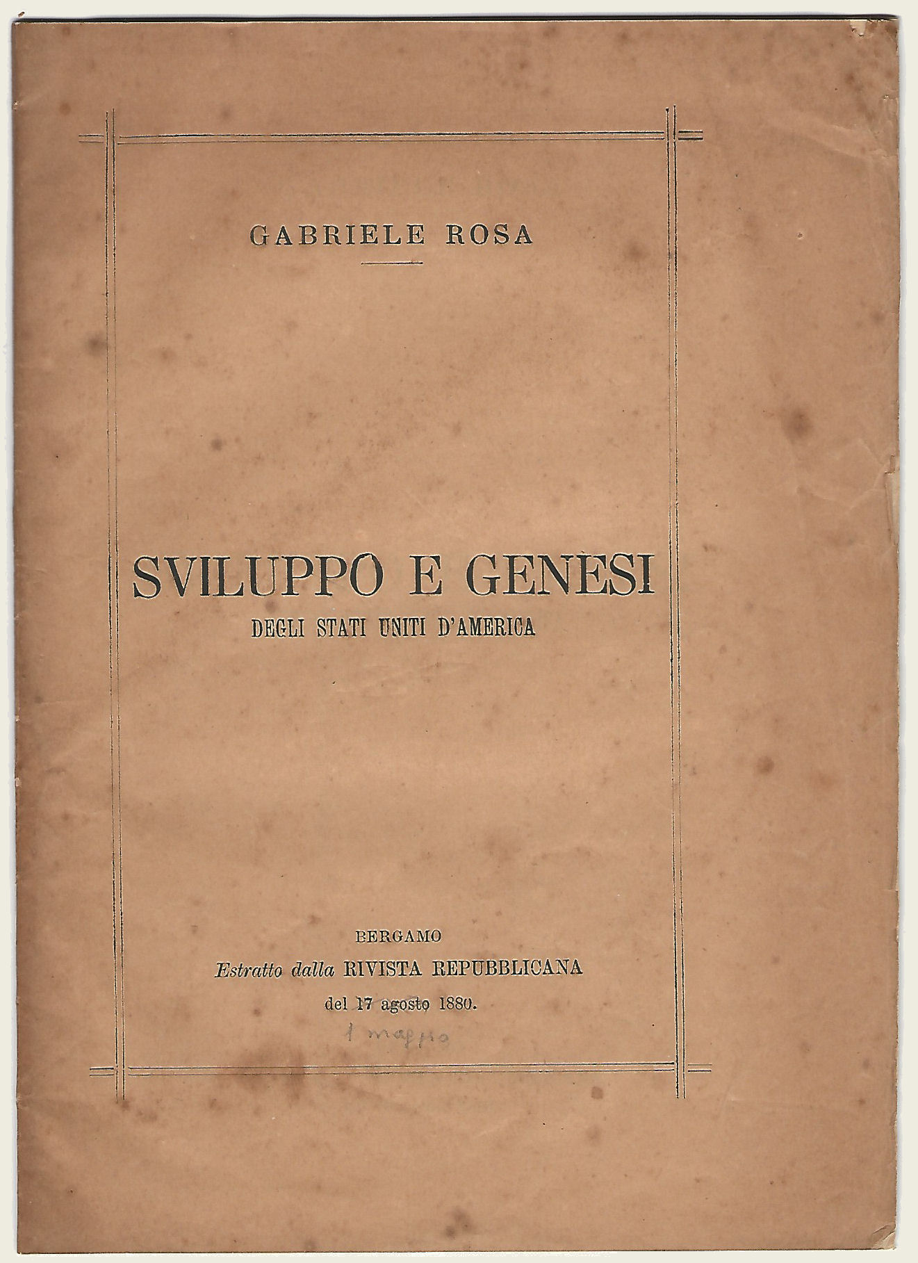 Sviluppo e genesi degli Stati Uniti d'America.