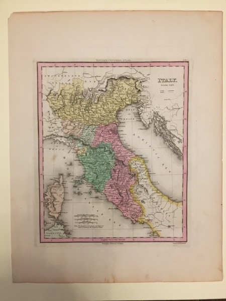 Italy North Part. [Alto centrale] Tanner's Universal Atlas. [alto destra] …