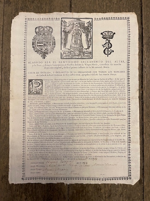 Alabado sea el Santissimo Sacramento del Altar [.] Carta de …