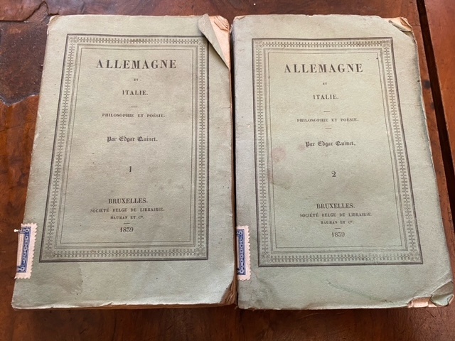 Allemagne et Italie. Philosopie et Poesie par Edgar Quinet. Tome …
