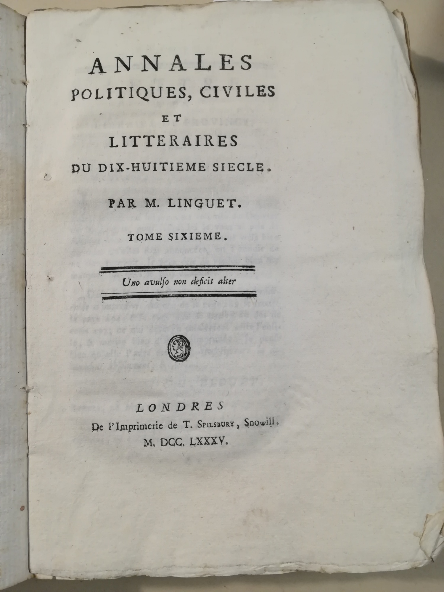 Annales politiques, civiles et litteraires du dix-huitième siecle par M. …