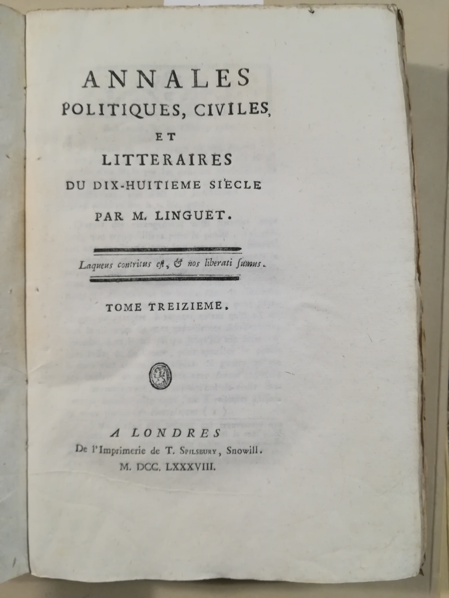 Annales politiques, civiles et litteraires du dix-huitième siècle par M. …
