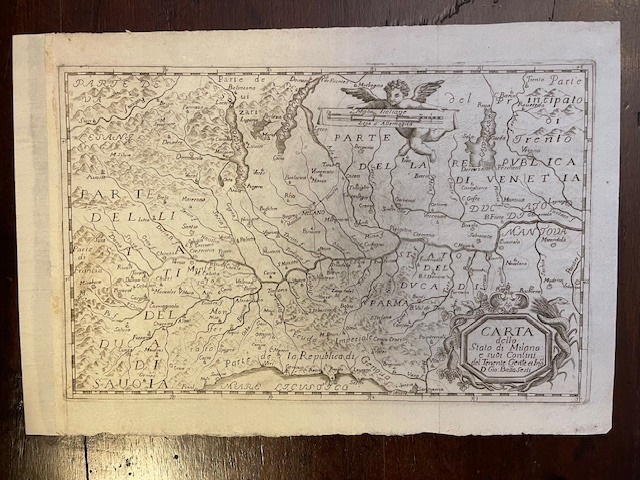 Carta dello Stato di Milano e suoi Confini del Tenente …