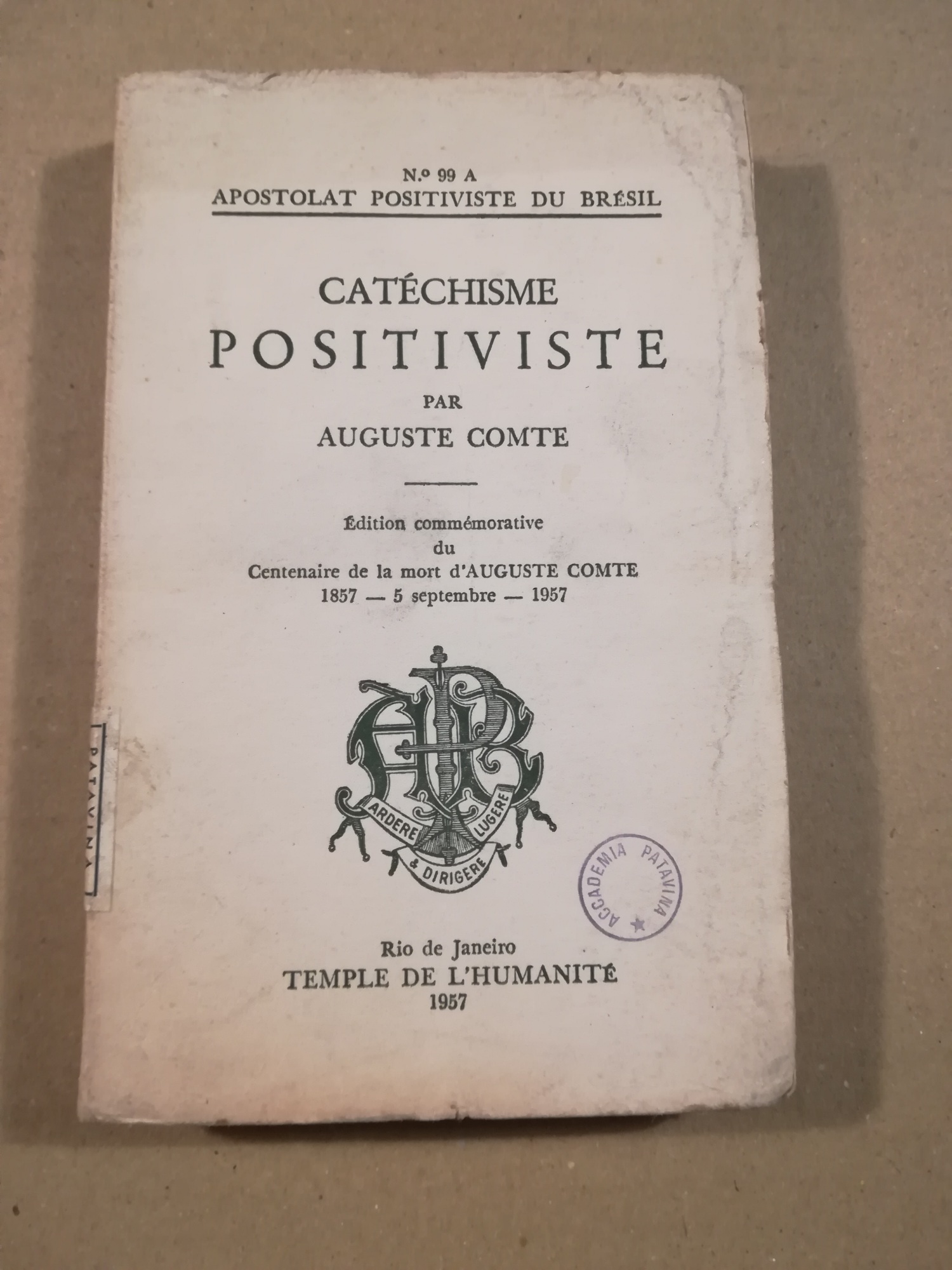 Catéchisme positiviste