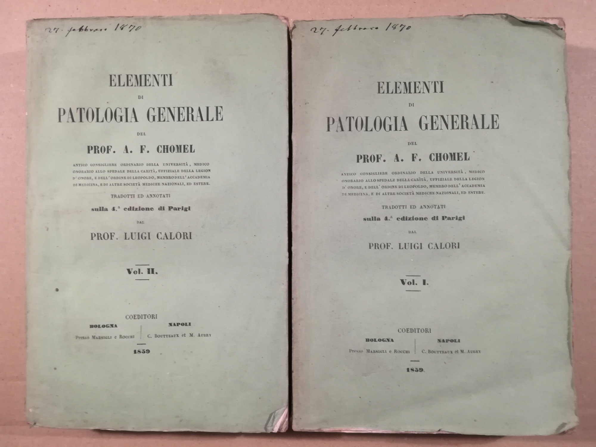 Elementi di patologia generale, tradotti ed annotati sulla 1^ edizione …