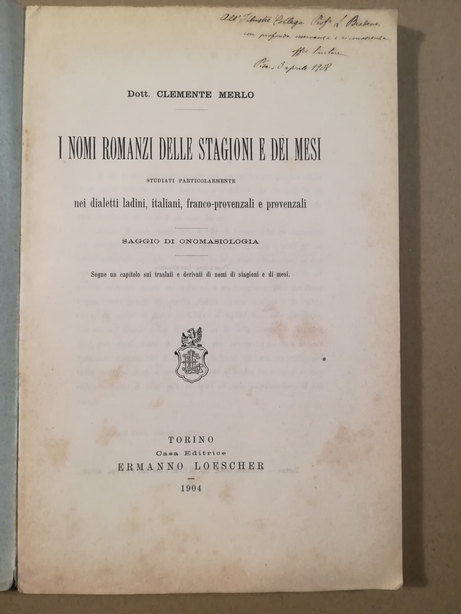 I nomi romanzi delle stagioni e dei mesi studiati particolarmente …