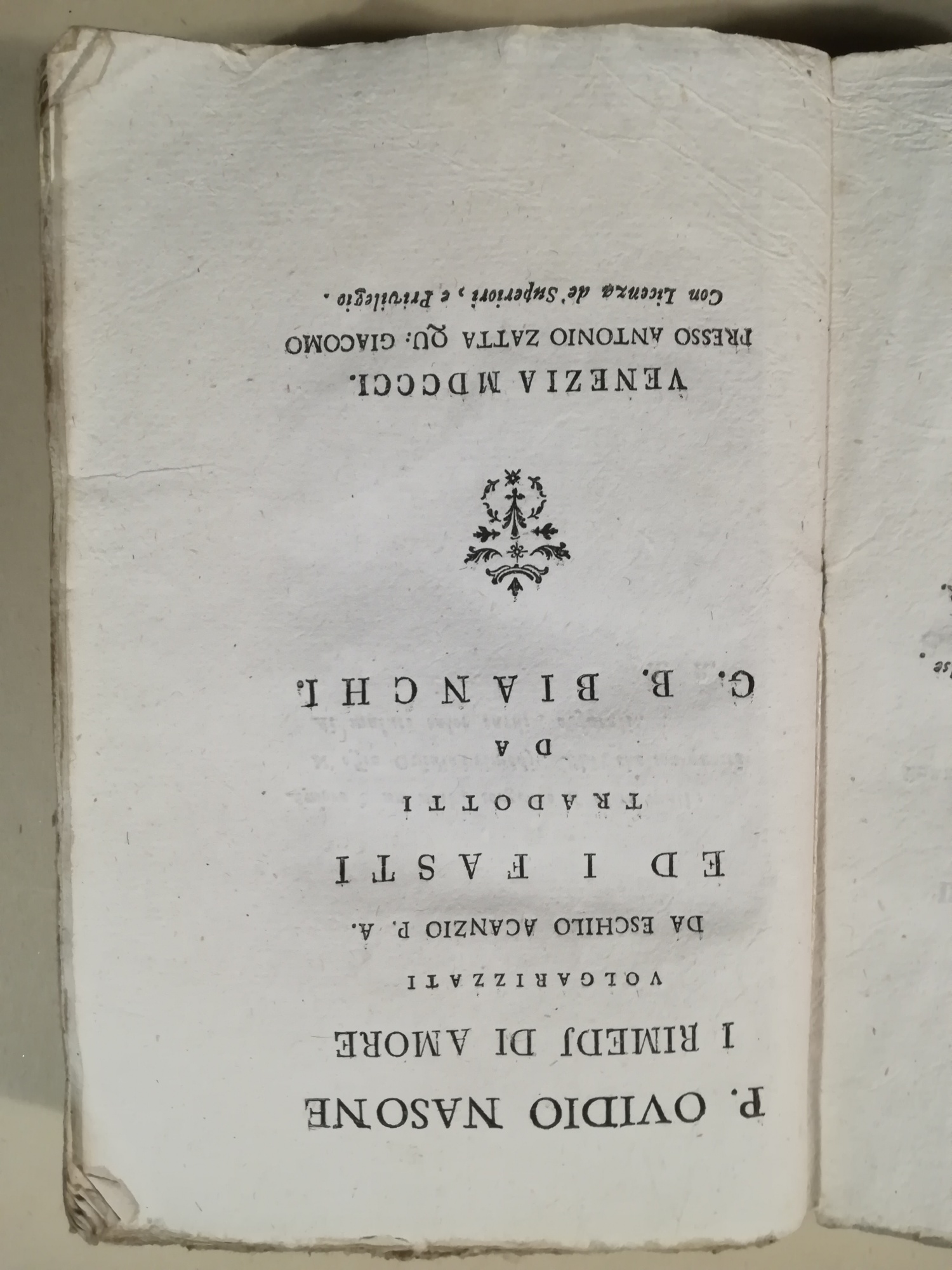 I rimedi d'amore volgarizzati da Eschilo Acanzio P. A. ed …