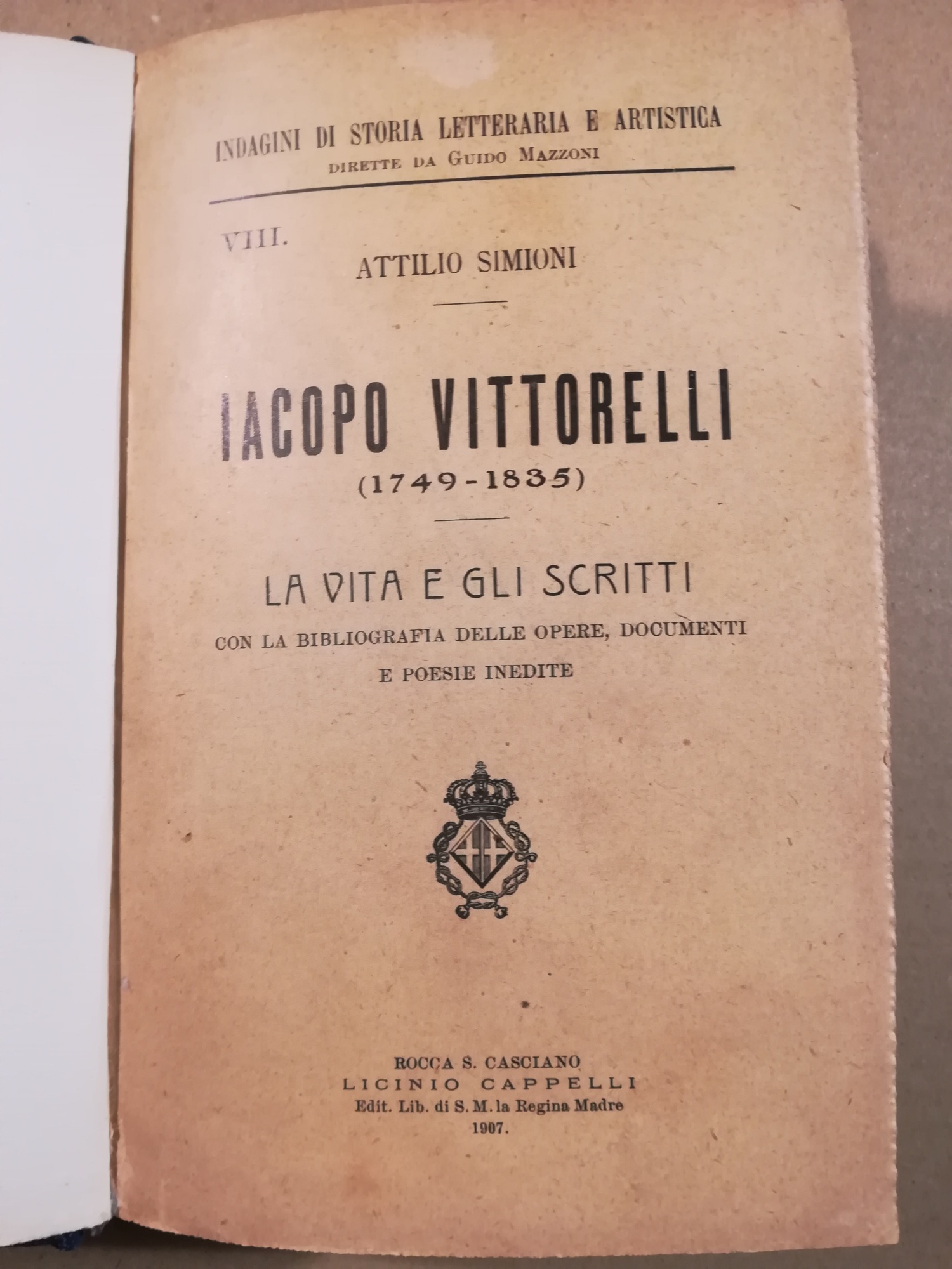 Iacopo Vittorelli (1749-1835). La vita e gli scritti con la …