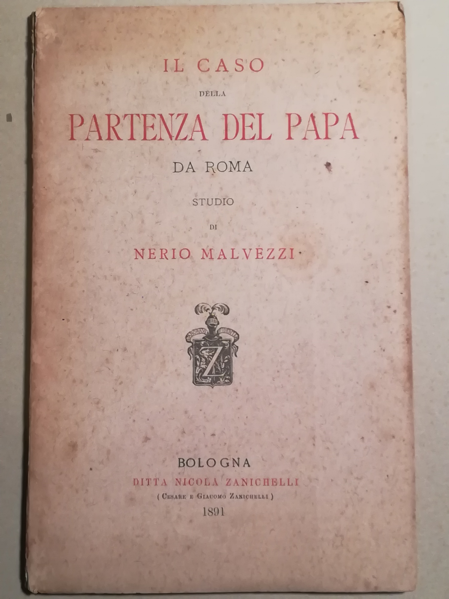 Il caso della partenza del Papa da Roma. Studio di …
