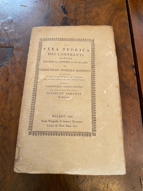 La vera teorica dei contratti discussa secondo la lettera e …