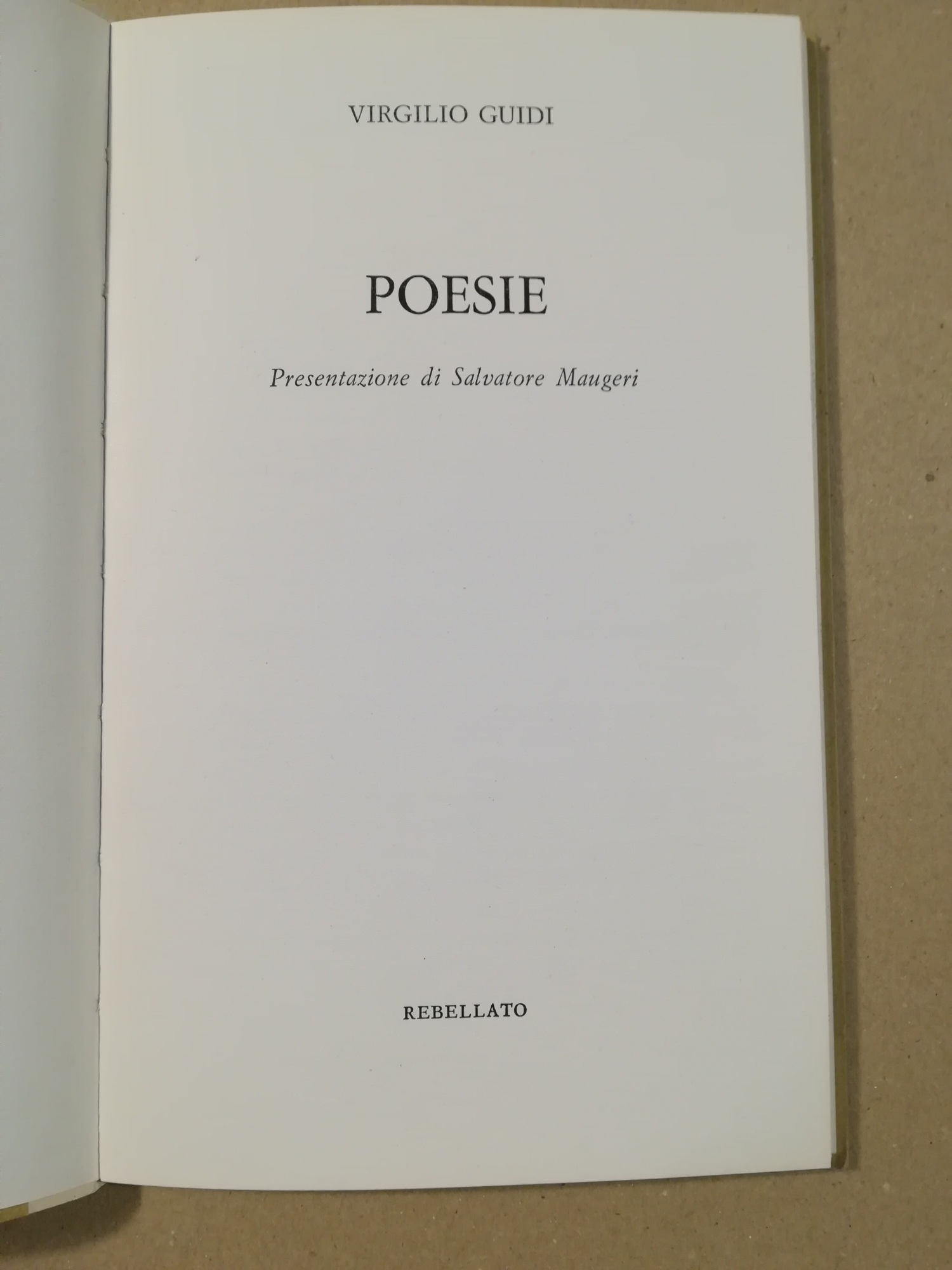 Poesie, Presntazione di salvatore Maugeri