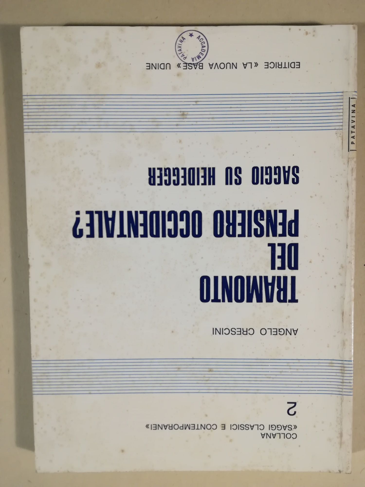 Tramonto del pensiero occidentale? Saggio su Heidegger