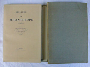 MOLIERE LE MISANTHROPE COMEDIE' ED.JARDIN DU LUXEMBOURG 1947