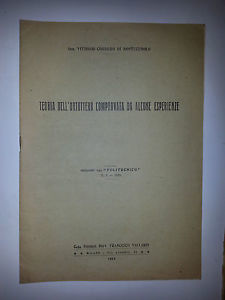 GEN VITTORIO CORDERO DI MONTEZEMOLO TEORIA DELL'ORTOTTERO VALLARDI 1935