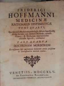HOFFMANN FRIEDRICH MEDINAE RATIO.SYSTEMATICAE T.4 P.4 TIP. BALLEONIANA 1745