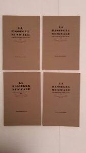LA RASSEGNA MUSICALE ANNO VENTINOVESIMO 1959 ANNATA COMPLETA 4 NUMERI